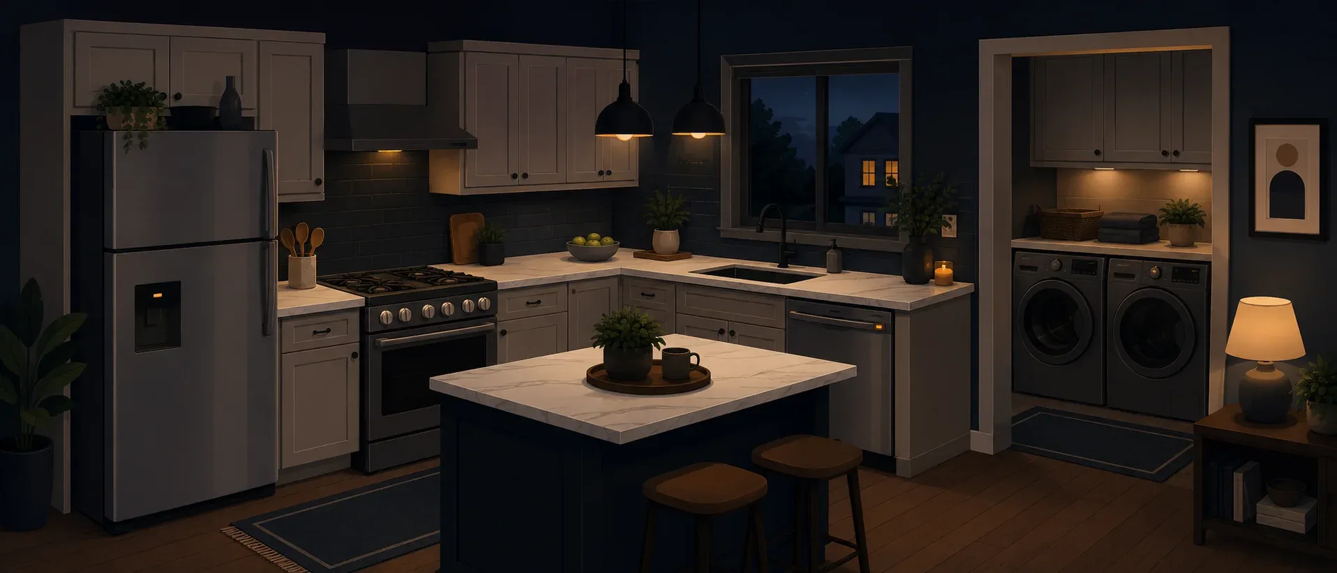 modern kitchen interior